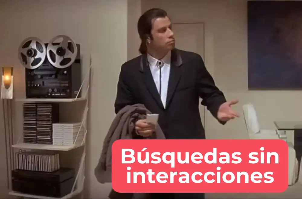 búsquedas sin interacciones